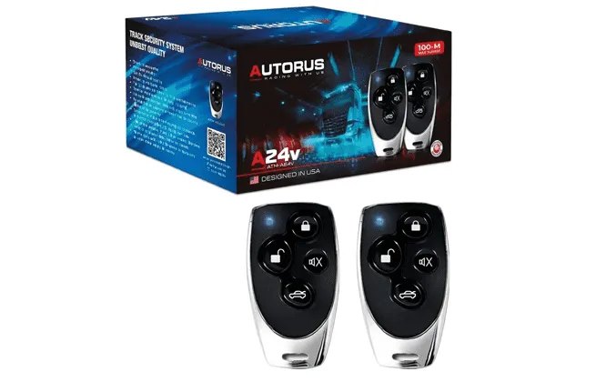 Alarma Autorus A24V para Auto - 2 Controles Remotos, Alcance de 100 Metros