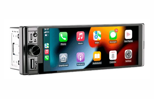 Autoradio AIWA AW-W470C con Pantalla Táctil 6.28 CarPlay y Android Auto