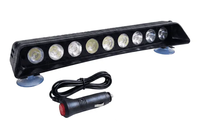 Mini Barra Led para carro de Alta Potencia 9 LED con Ventosa