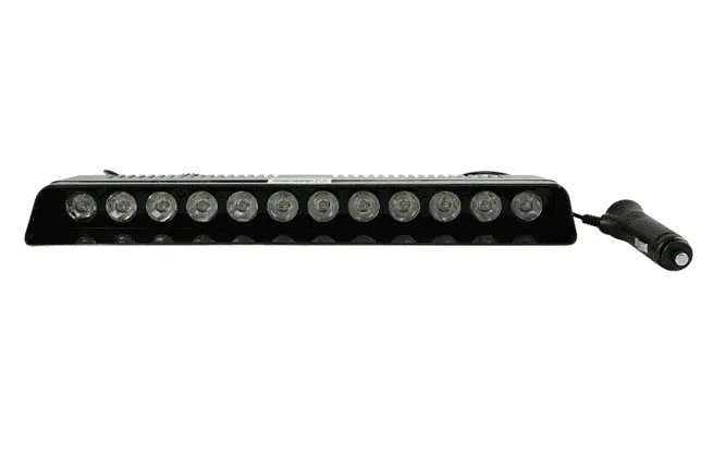 Barra Led para Auto Luz Flash Safari 12 LEDs - Conexión Directa a la Cigarrera, Rojo y Azul