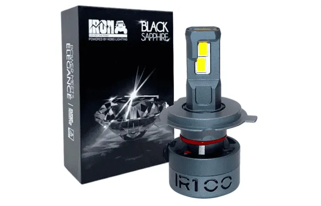 Foco LED H4 Iron Black Sapphire CANBUS - 75W 65,000LM
