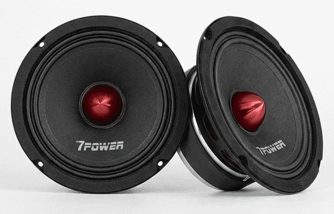 Parlante 7Power ST-6.4 6.5 Pulgadas Medio con Tweeter Incluido para Carro - Voces y Agudos en Uno (300W RMS)