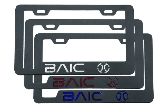 Portaplacas BAIC para Auto y Camioneta - Acero Galvanizado Universal (Par)