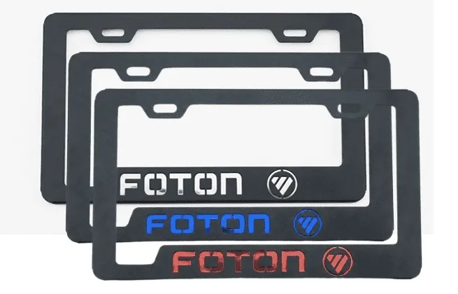 Portaplacas Foton para Auto y Camioneta - Acero Galvanizado Universal (Par)