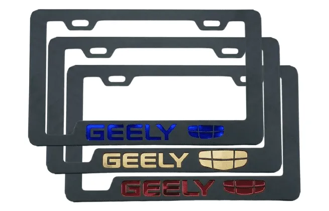 Portaplacas Geely para Auto y Camioneta - Acero Galvanizado Universal (Par)