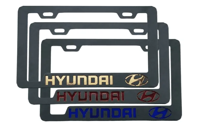 Portaplacas Hyundai para Auto y Camioneta - Acero Galvanizado Universal (Par)