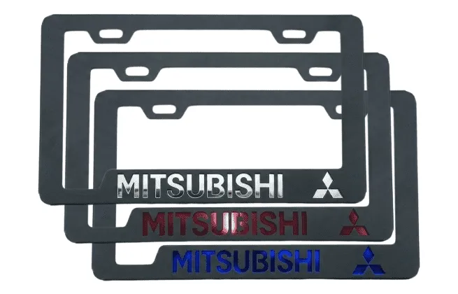 Portaplacas Mitsubishi para Auto y Camioneta - Acero Galvanizado Universal (Par)