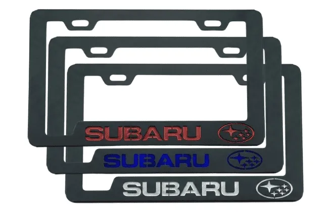 Portaplacas Subaru para Auto y Camioneta - Acero Galvanizado Universal (Par)