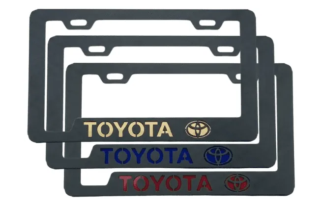 Portaplacas Toyota para Auto y Camioneta - Acero Galvanizado Universal (Par)